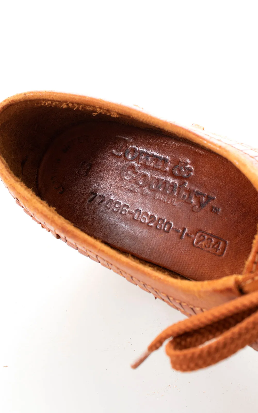 1970s Leather Fringe & Wood Platform Loafers | US 9