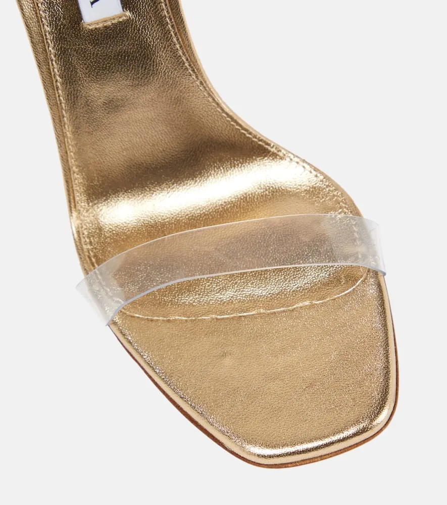 Aquazzura Aura Plexi 105 embellished sandals