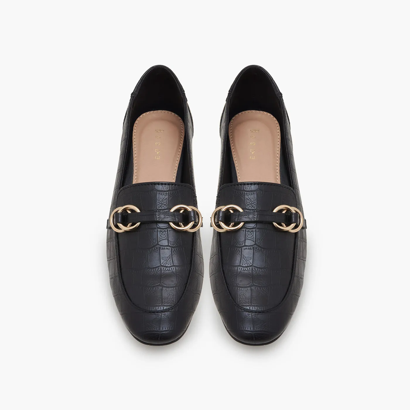 Metallic Ring Loafers