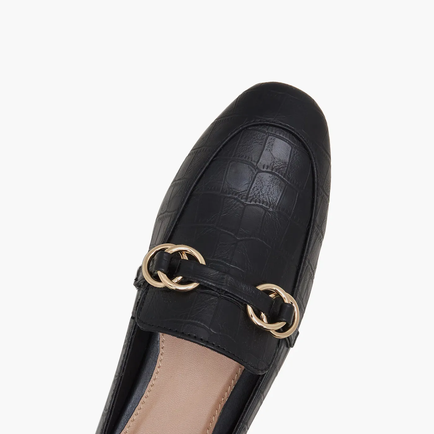 Metallic Ring Loafers