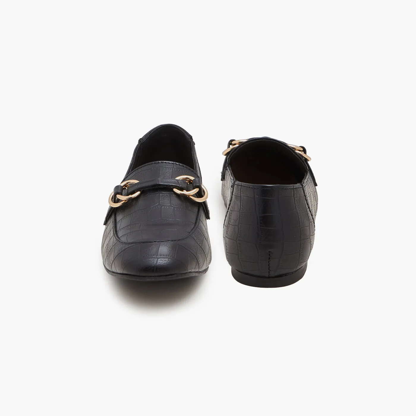 Metallic Ring Loafers