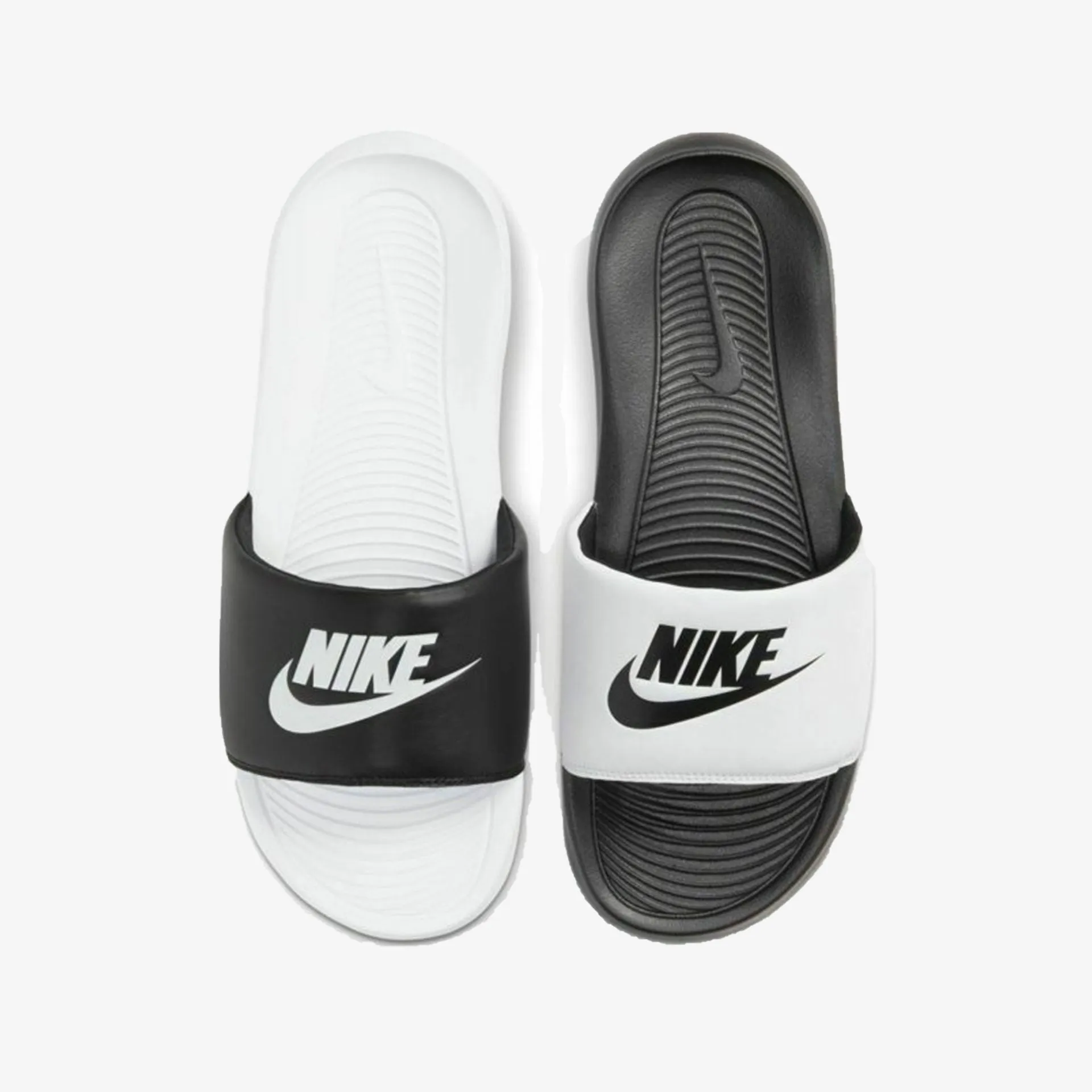 Nike | VICTORI ONE MIX SLIDE  { BLACK/WHITE