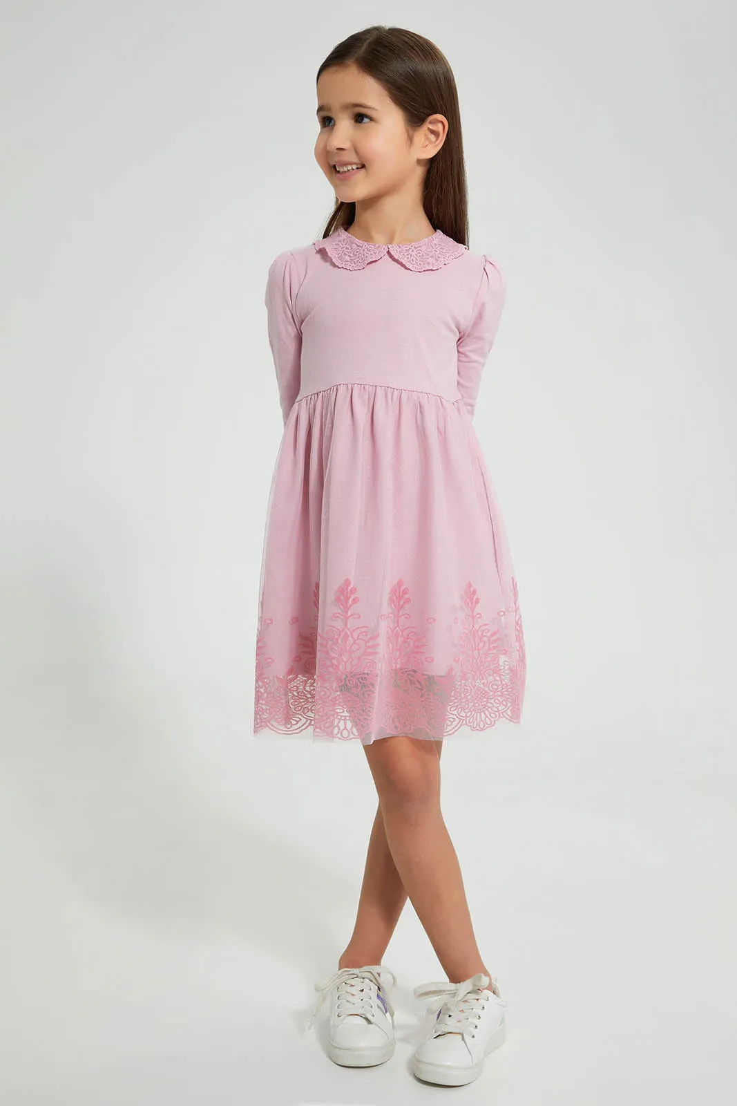 Pink Mesh Dress