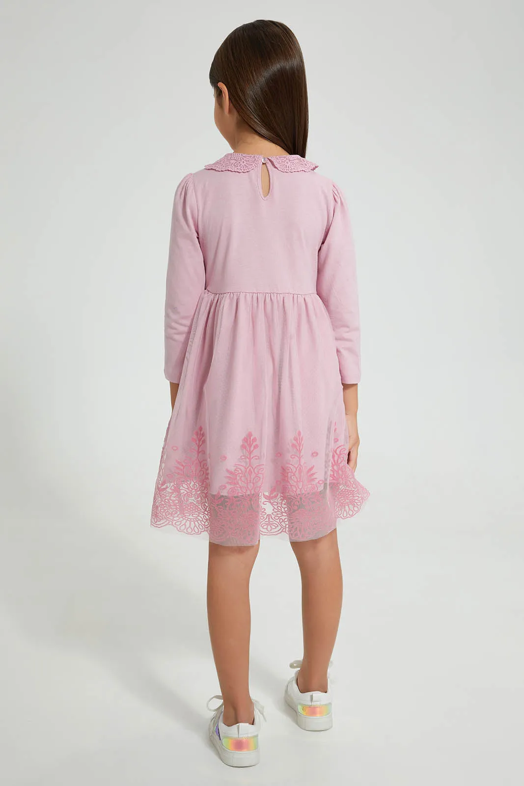 Pink Mesh Dress