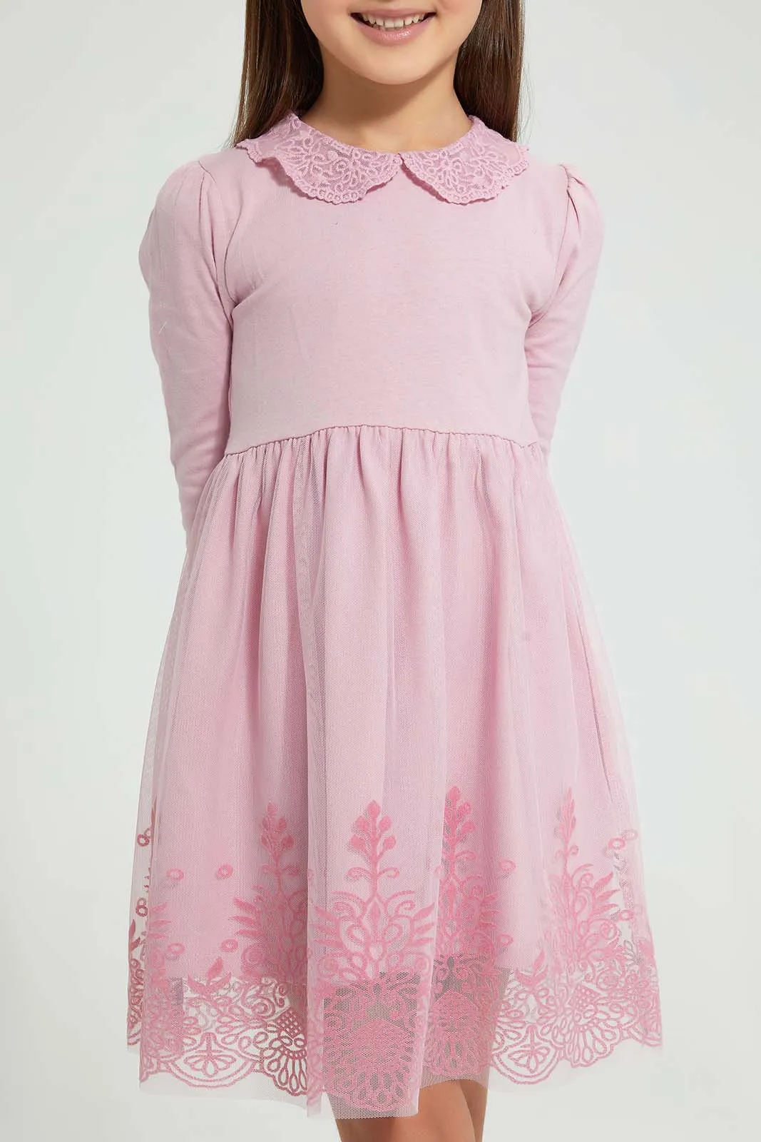 Pink Mesh Dress