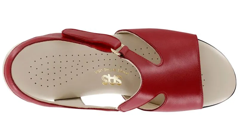SAS Suntimer Heel Strap Sandal- Red