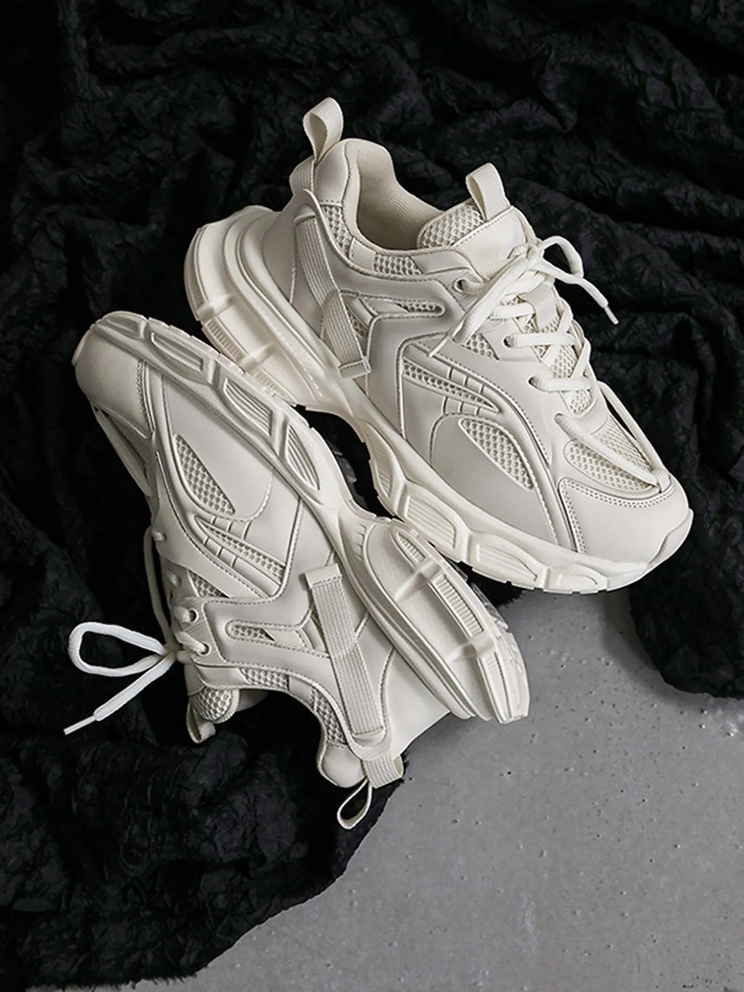 Sneakerhill Black Warrior Mesh Rap Sneakers - 2087