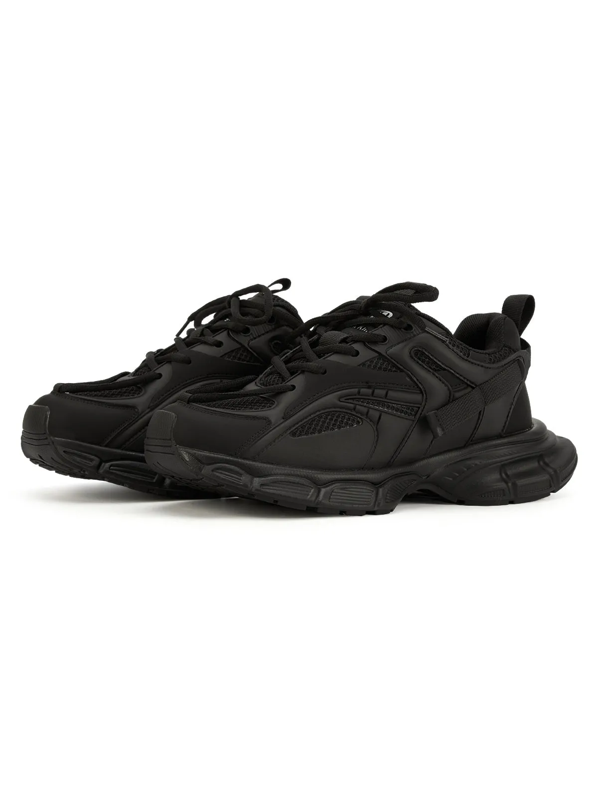 Sneakerhill Black Warrior Mesh Rap Sneakers - 2087