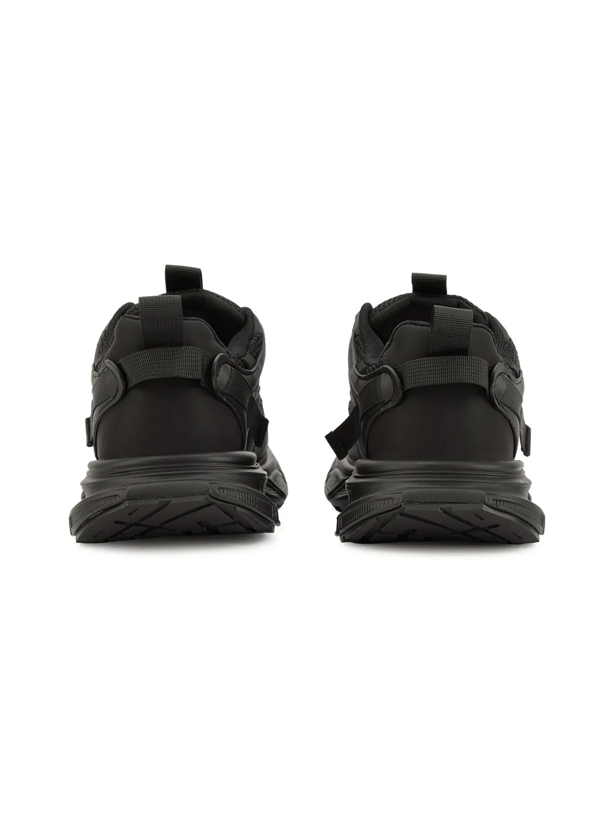 Sneakerhill Black Warrior Mesh Rap Sneakers - 2087