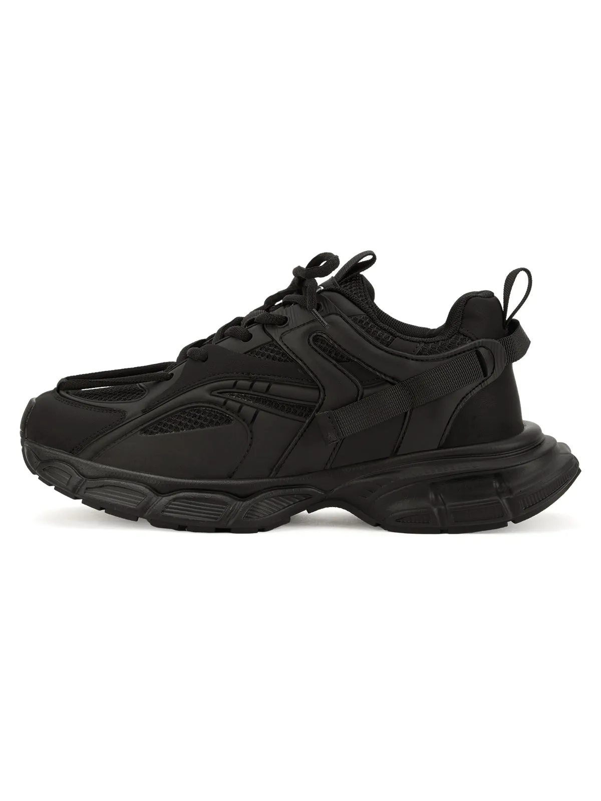 Sneakerhill Black Warrior Mesh Rap Sneakers - 2087