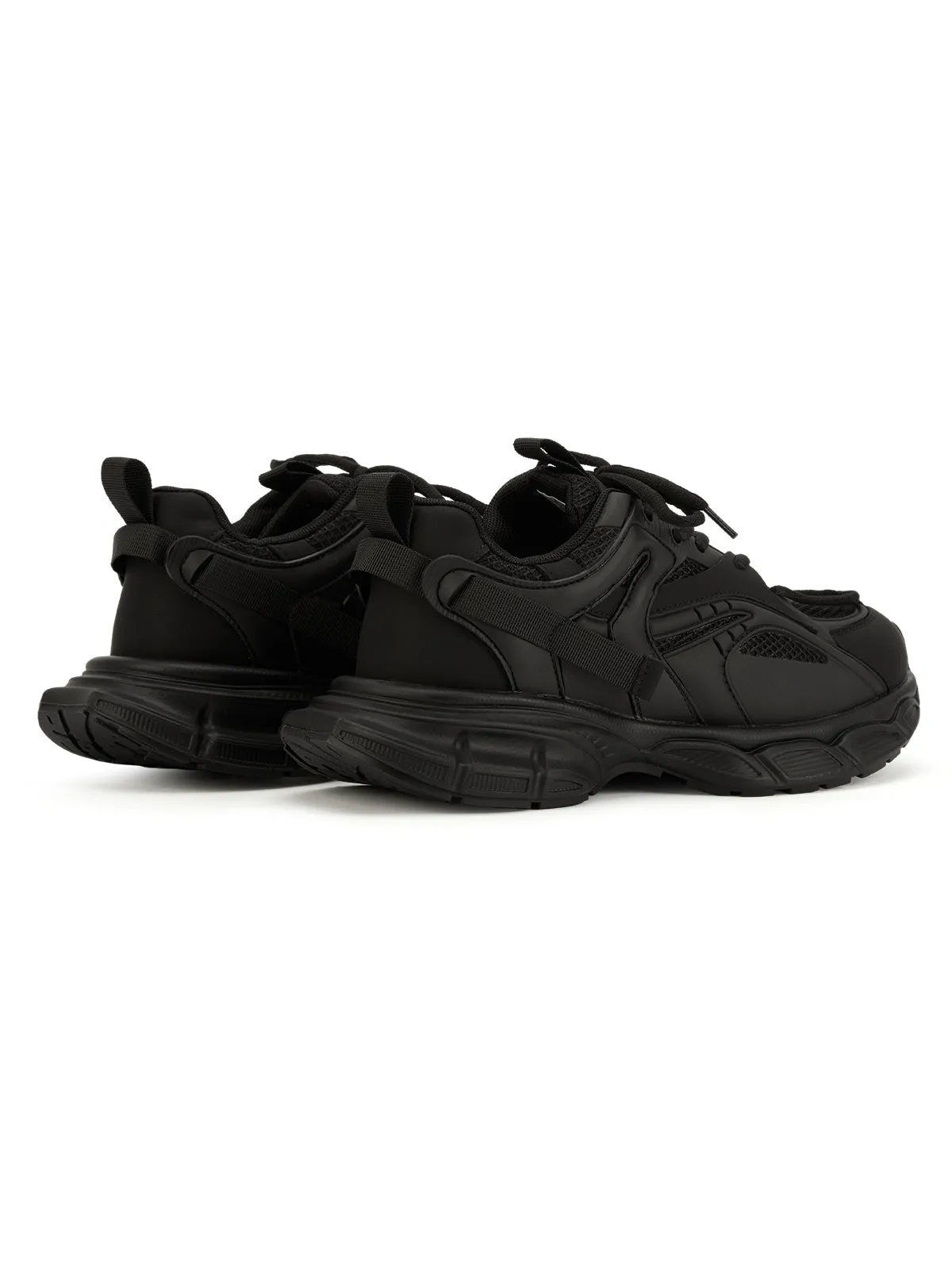 Sneakerhill Black Warrior Mesh Rap Sneakers - 2087
