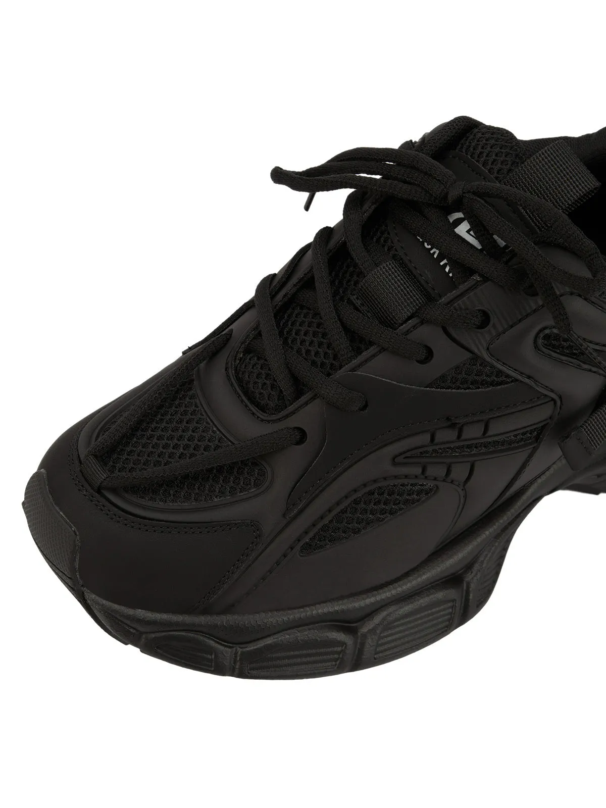 Sneakerhill Black Warrior Mesh Rap Sneakers - 2087