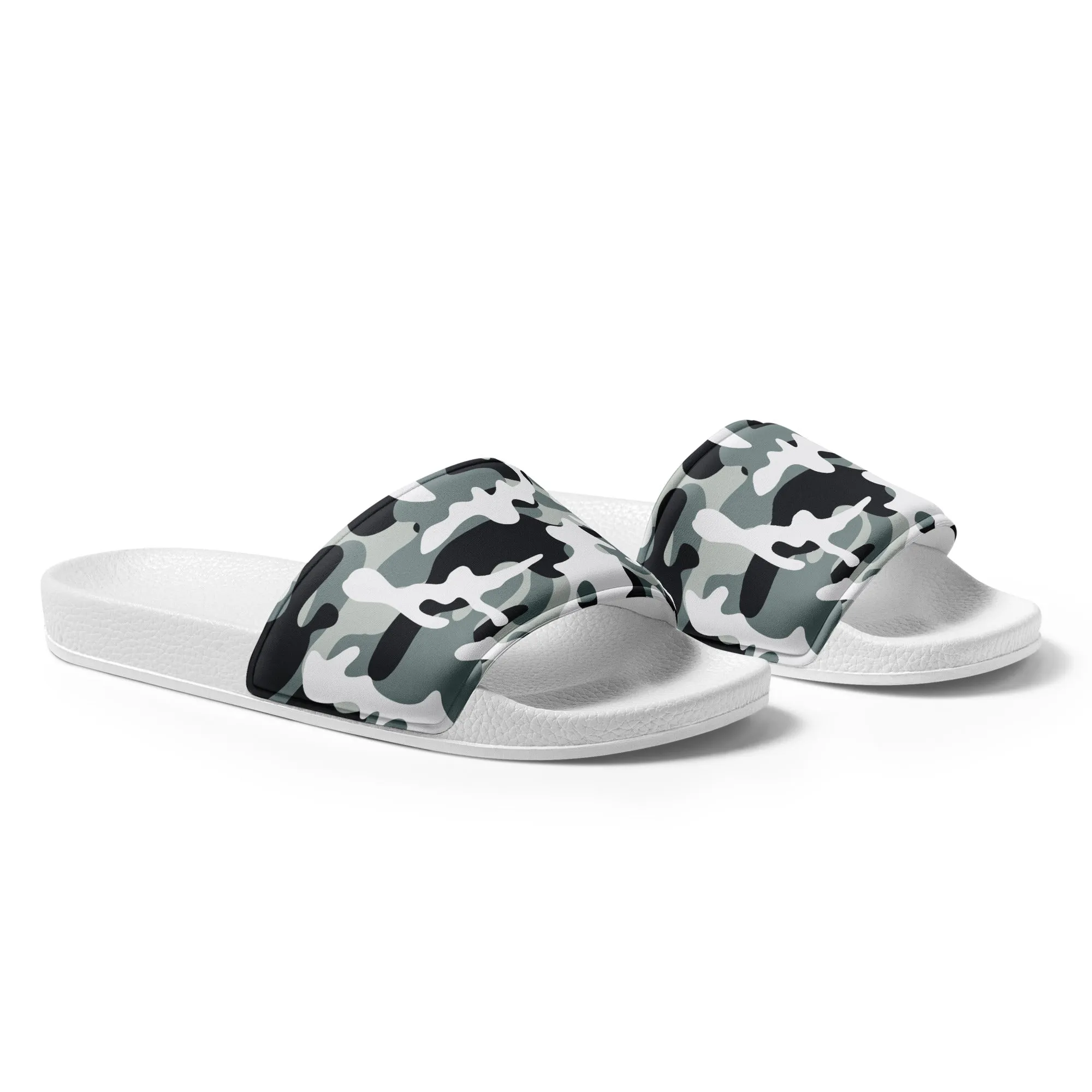 Snow Dust Camo Print Women's slides