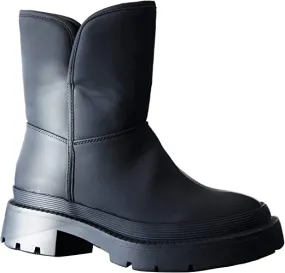 Women Faux Fur Winter Warm Ankle Boots Black Style BG-908