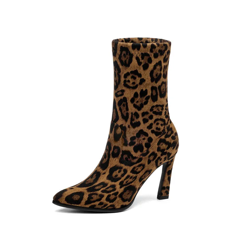 Women's Spring/Autumn Suede Ankle Boots With High Heels
